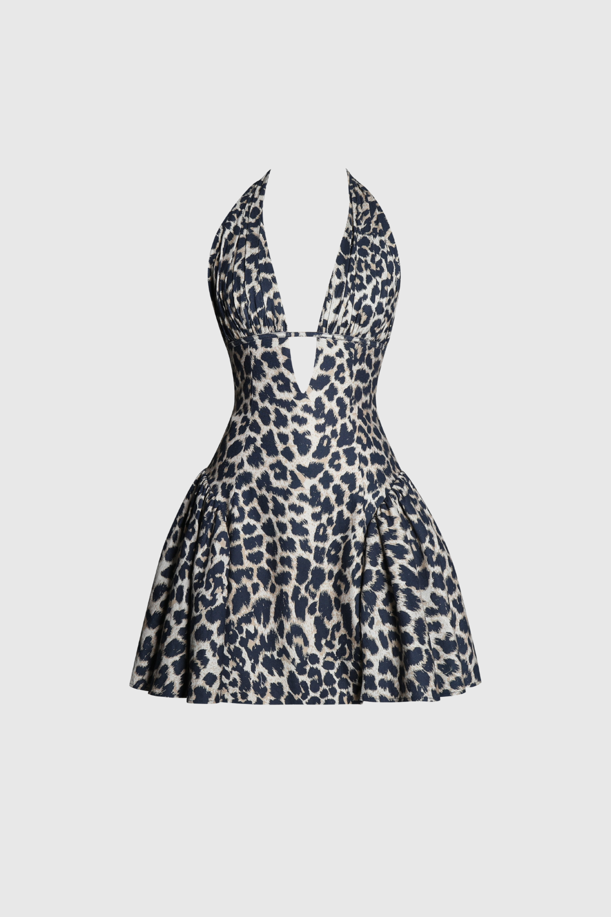 Edmunds Halter Neck Leopard Mini Dress