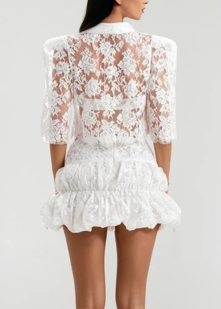 Diot Lace Bubble Skirt Set