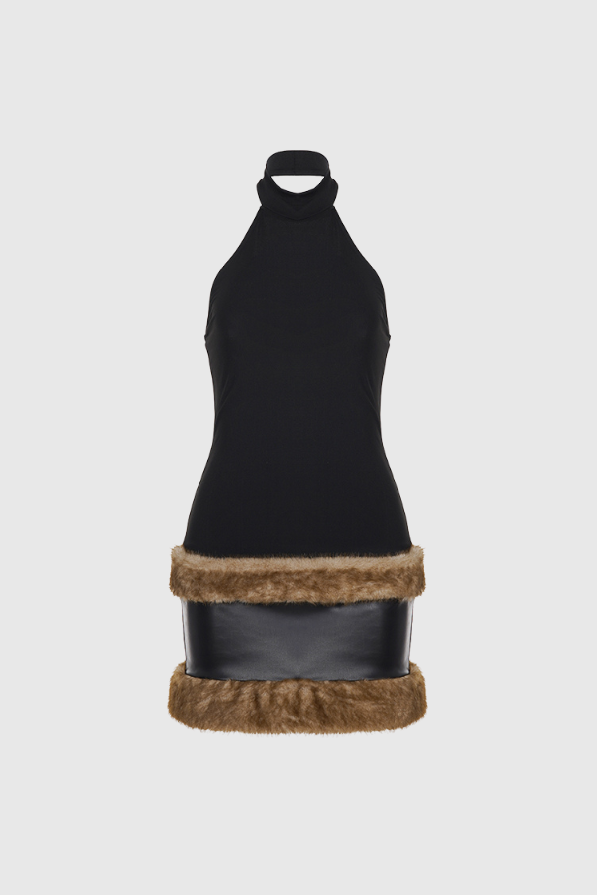 Ehud Tank Top Faux Fur Mini Dress