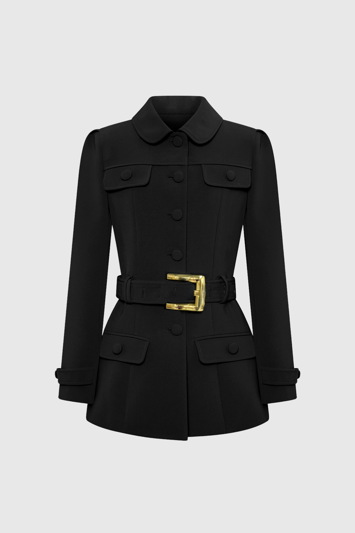 Elowen Belt Mini Blazer Dress In Black