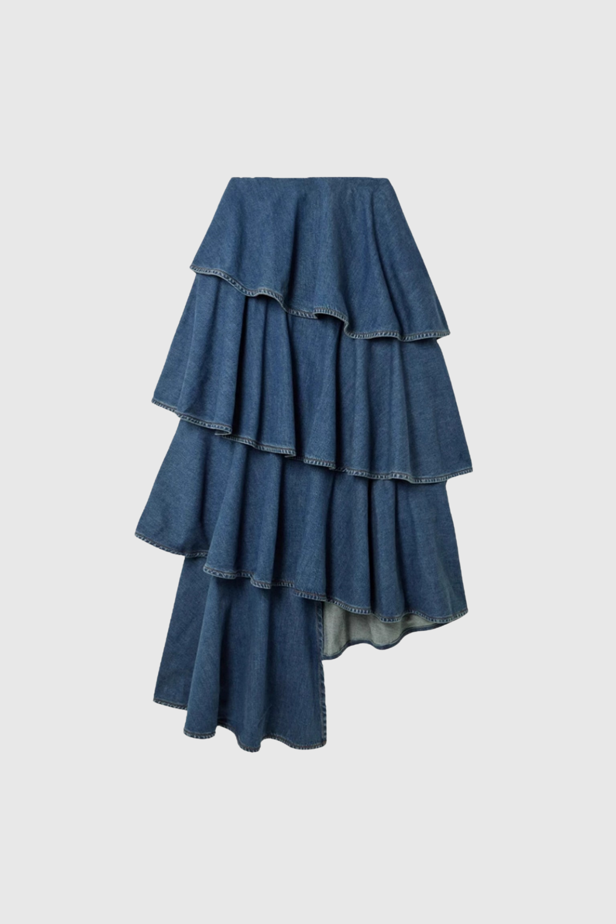 Dobrilo Asymmetric Ruffle Maxi Skirt