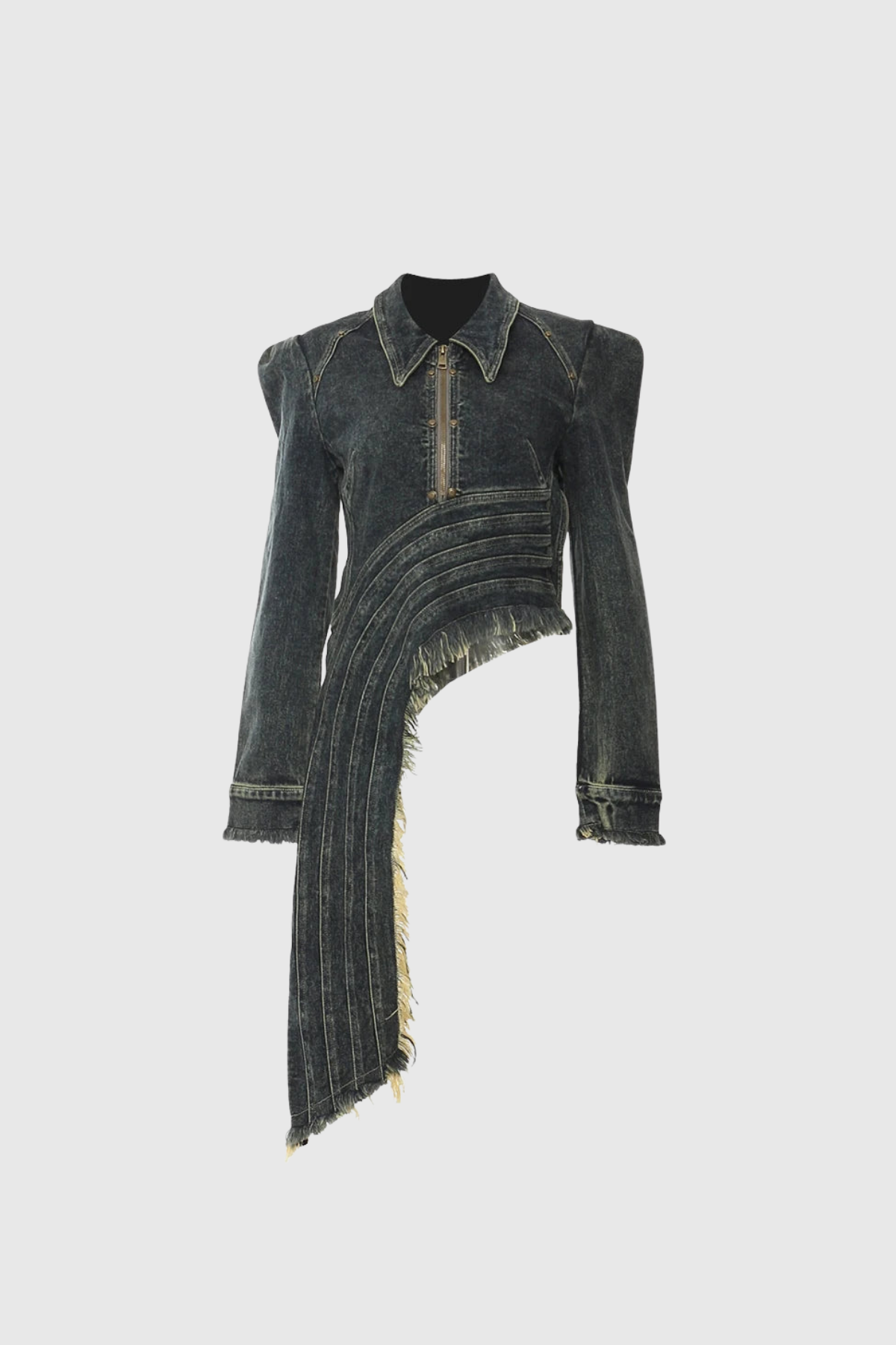 Donghyeon Asymmetric Deconstruct Denim Top