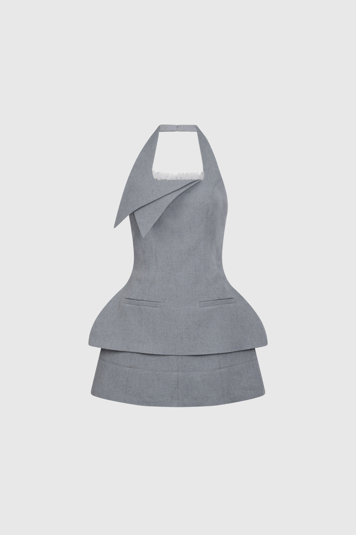 Dusanka Halter Neck Asymmetric Skirt Set