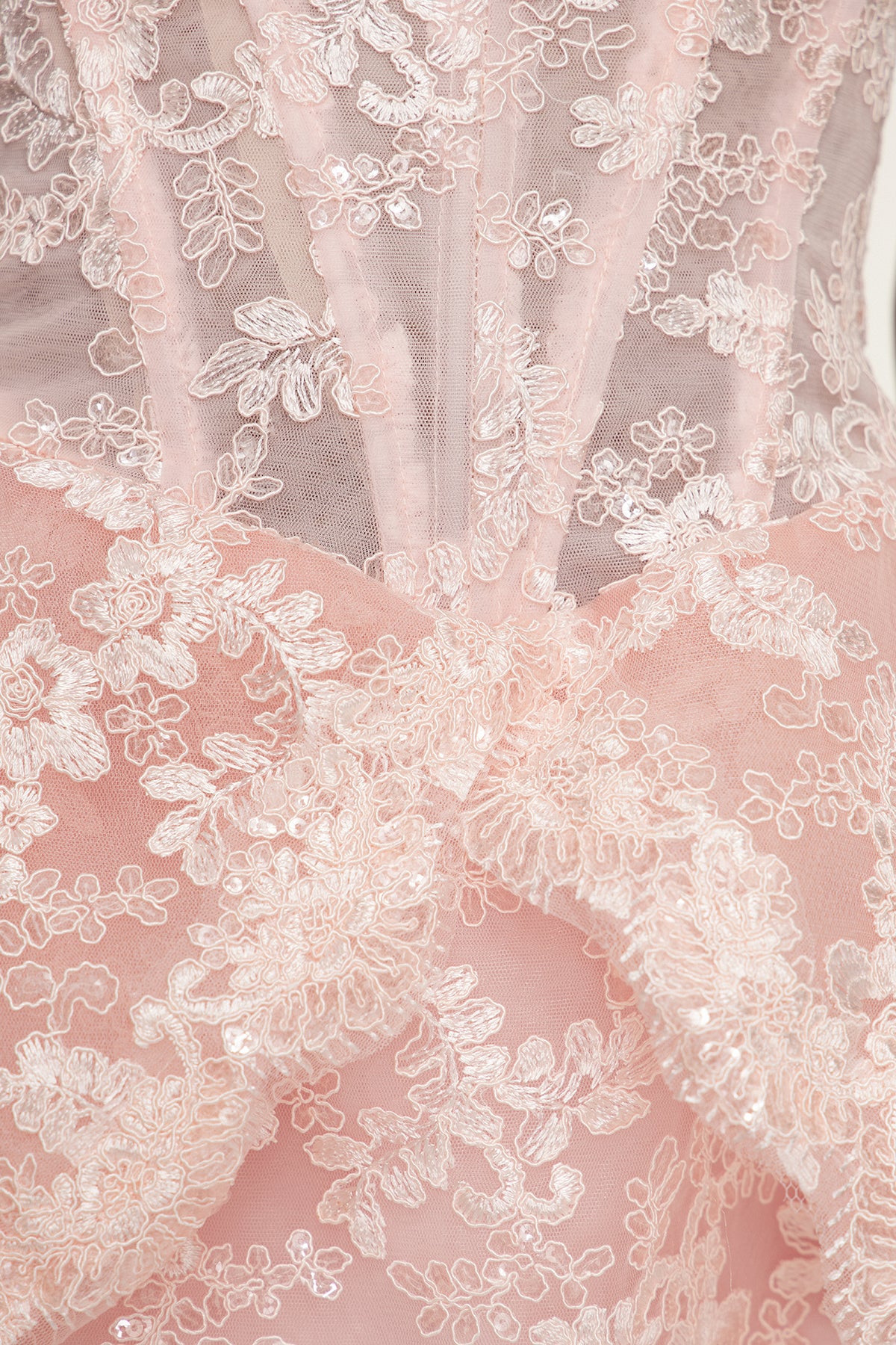 Girolamo Strapless Lace Mini Dress