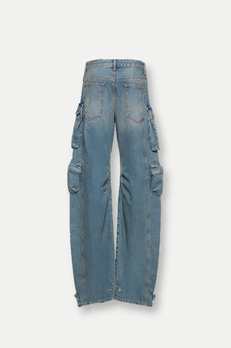 Naja Wide Cargo Jeans In Blue