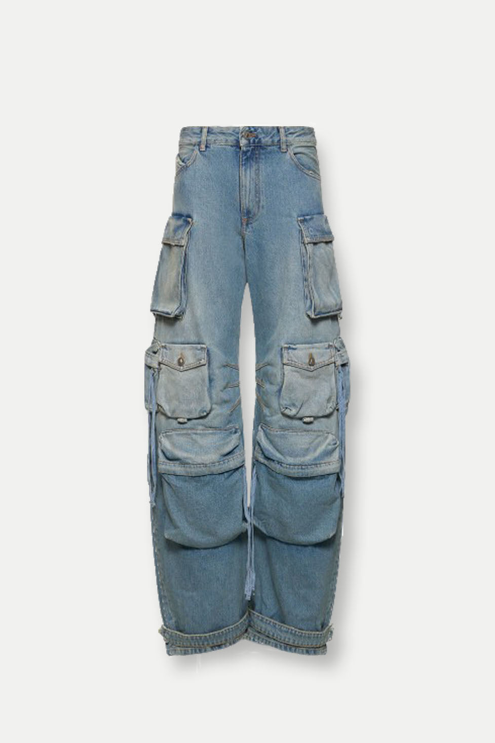 Naja Wide Cargo Jeans In Blue