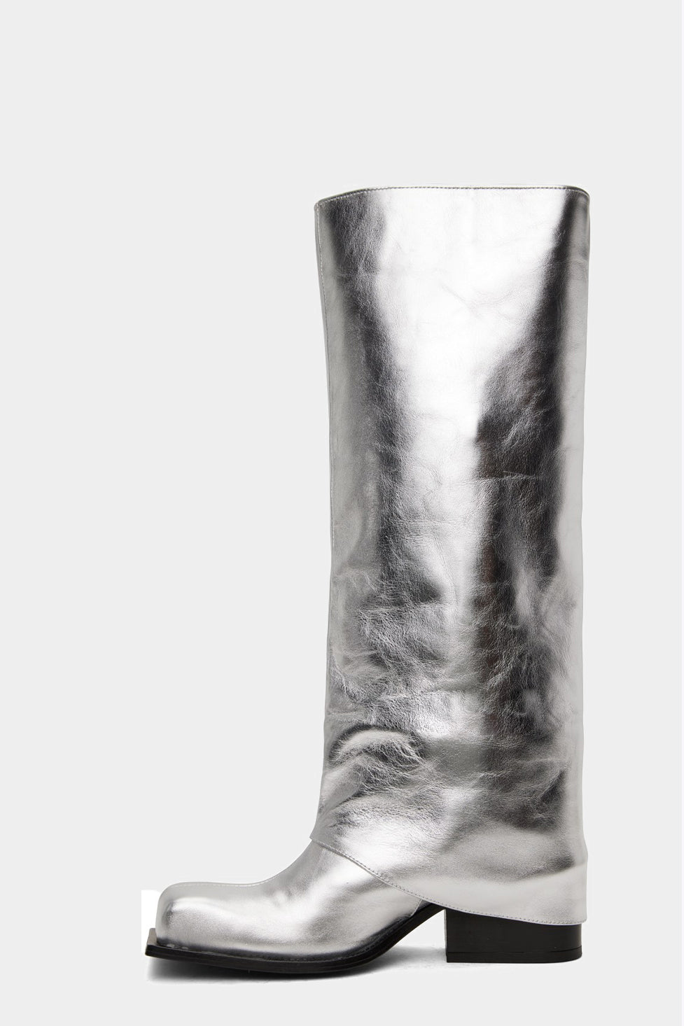 Chalil Chunky Heel Metallic Trouser Boots