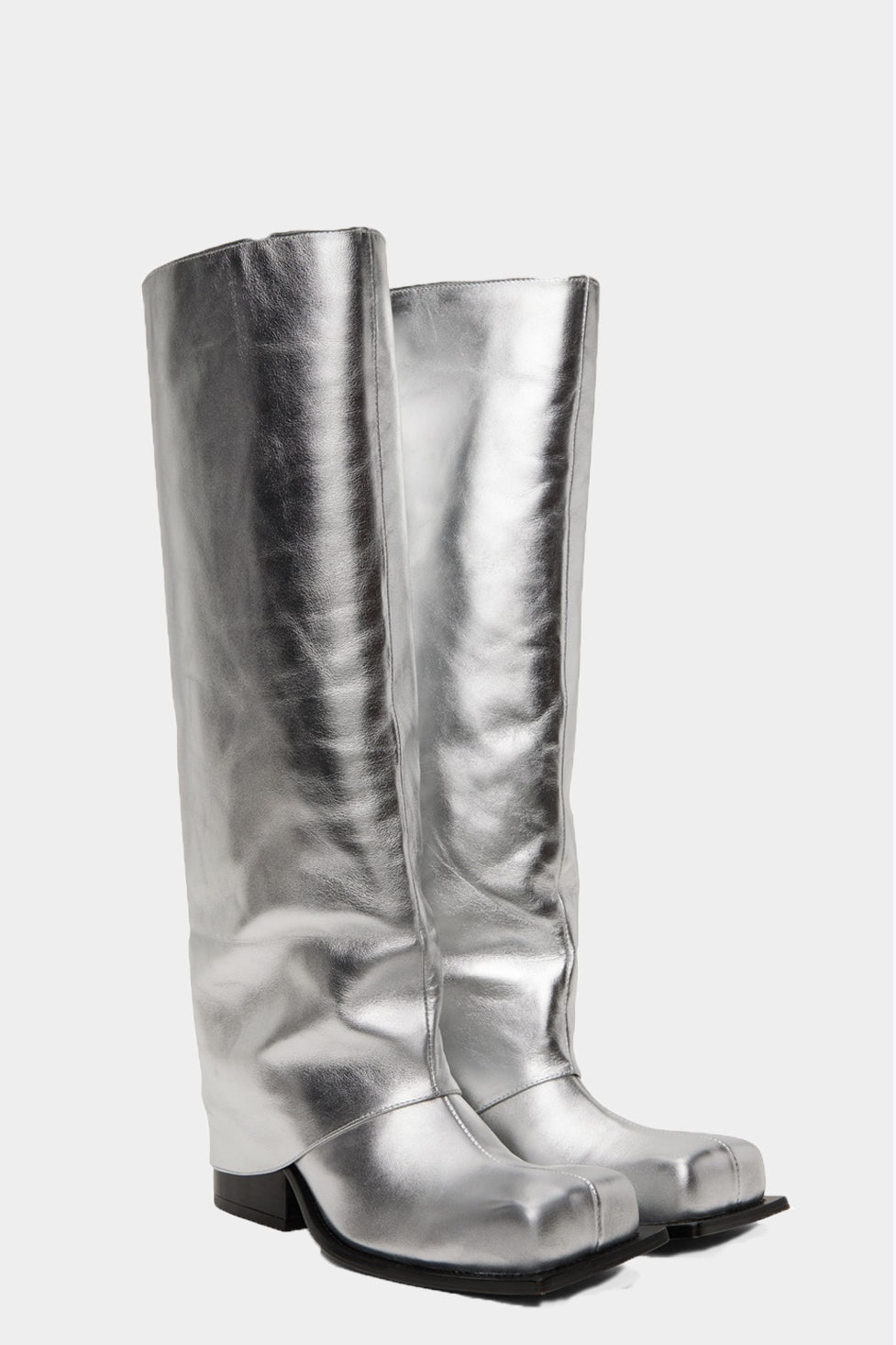 Chalil Chunky Heel Metallic Trouser Boots