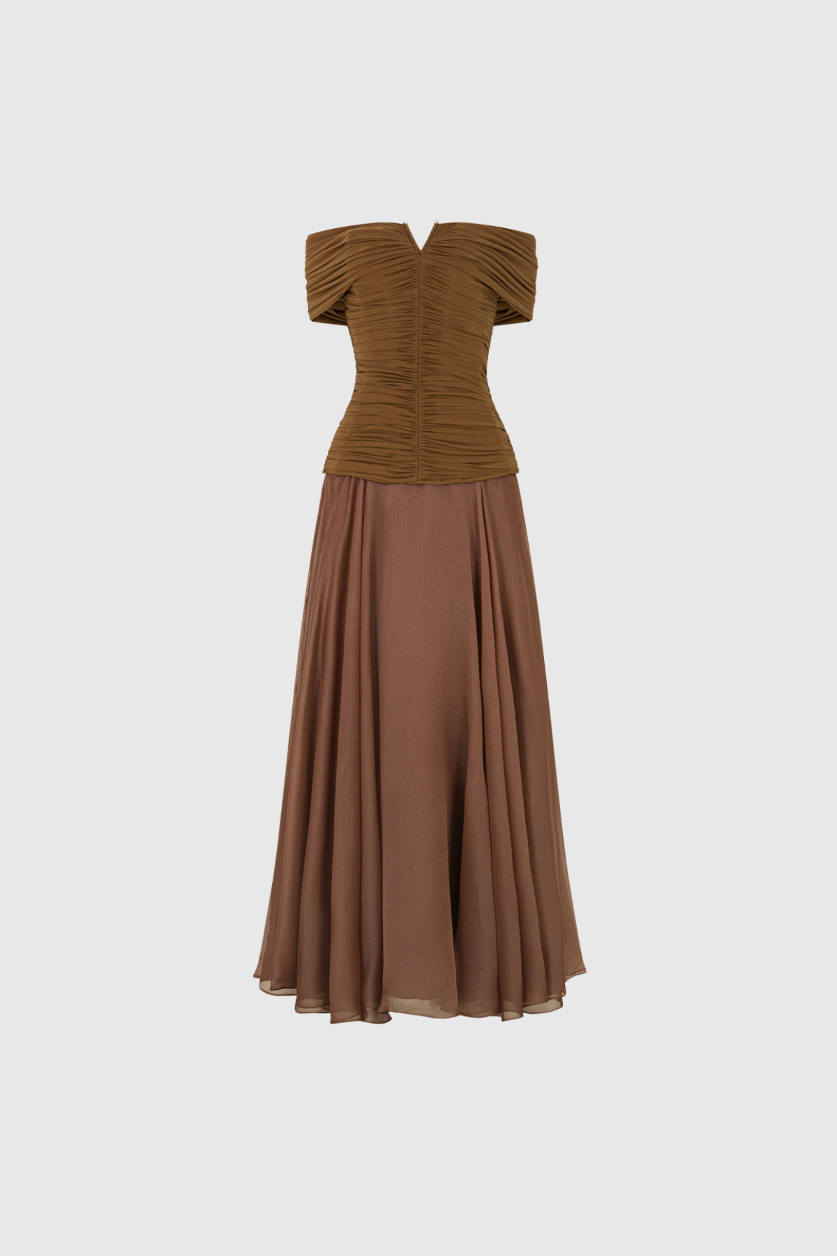 Dierk Deconstruct Ruch Satin Maxi Dress