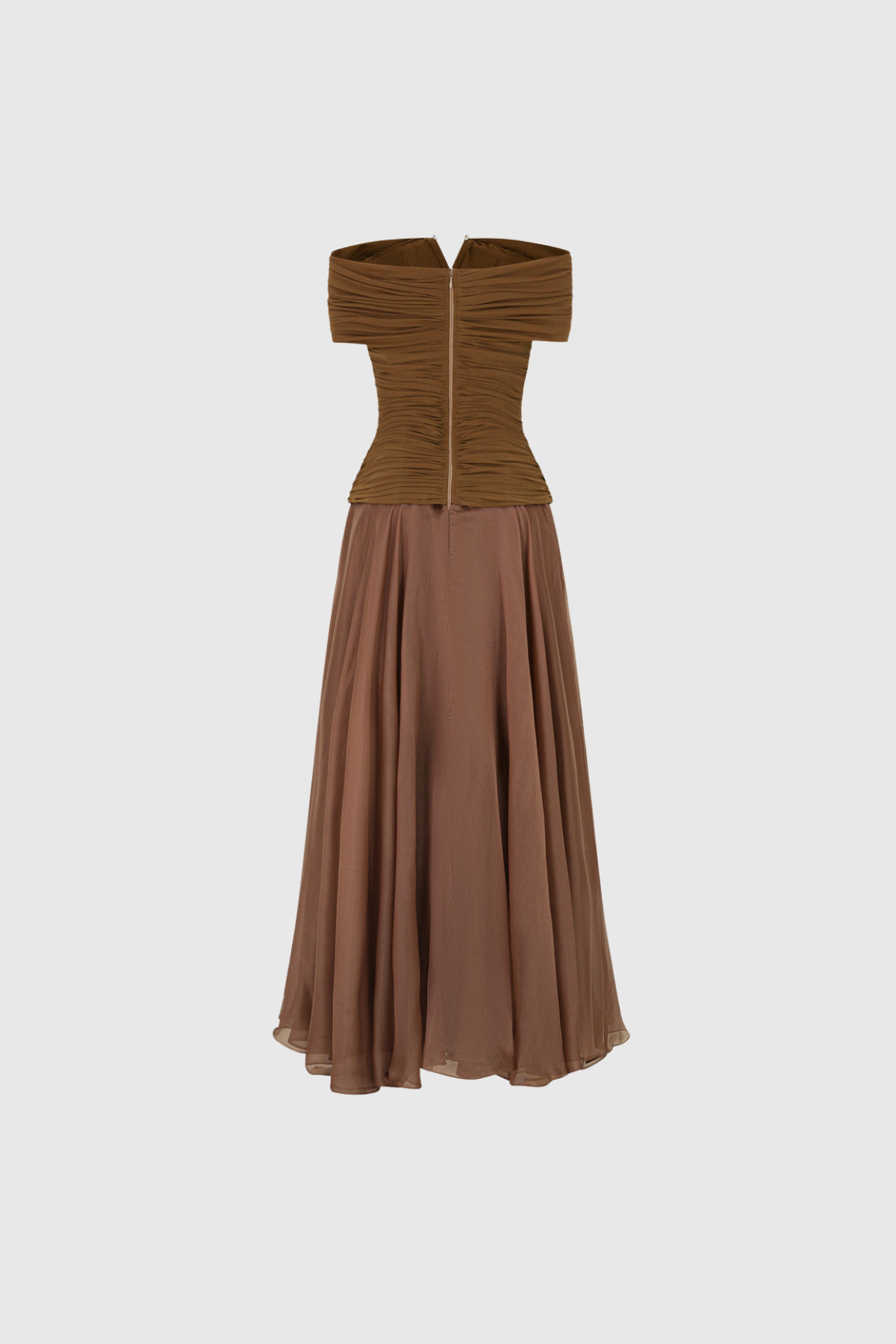 Dierk Deconstruct Ruch Satin Maxi Dress