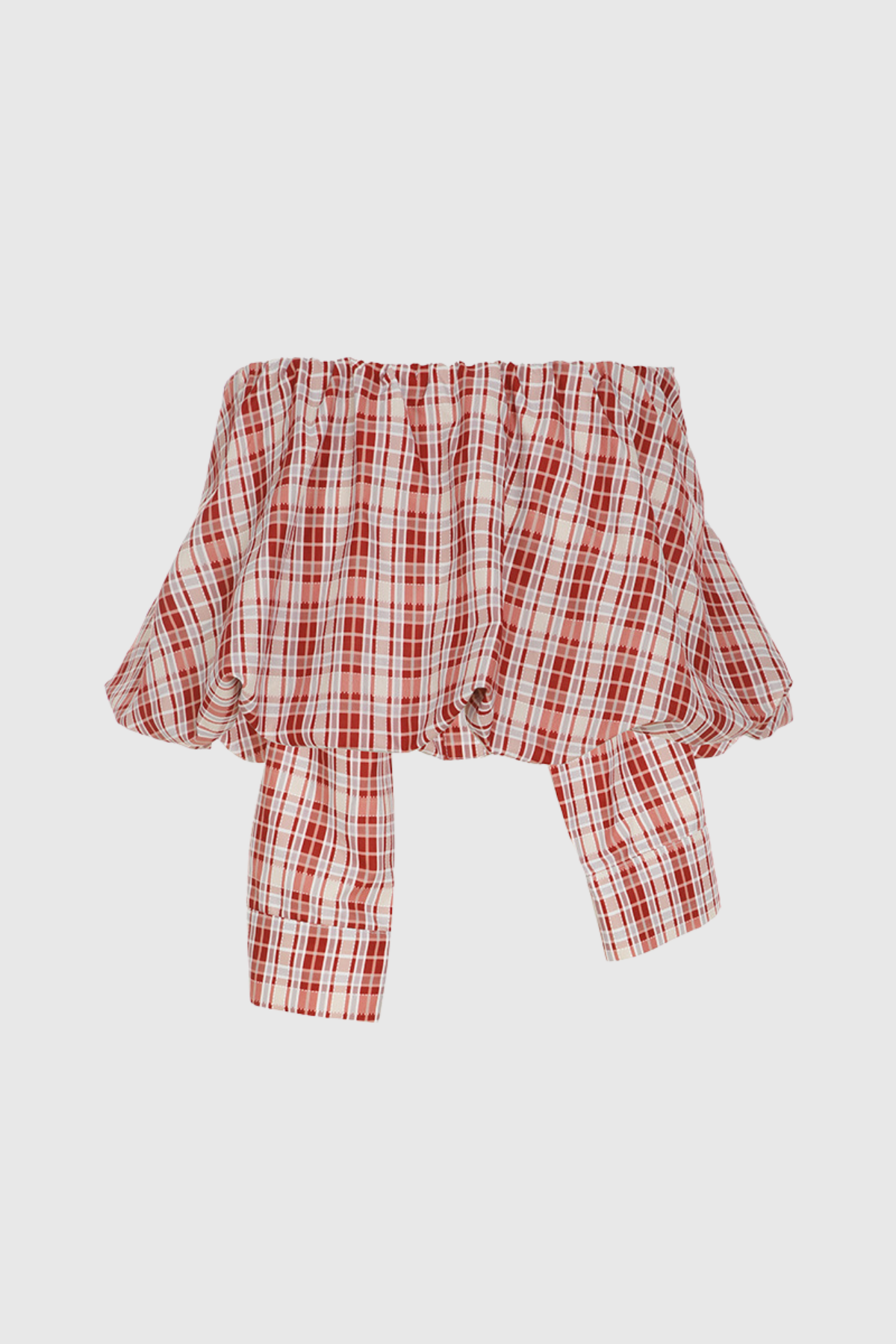 Farahild Grid Tie Up Bubble Mini Skorts
