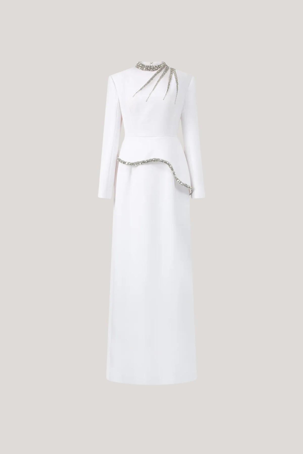 Felicyta Crystal Asymmetric Maxi Dress