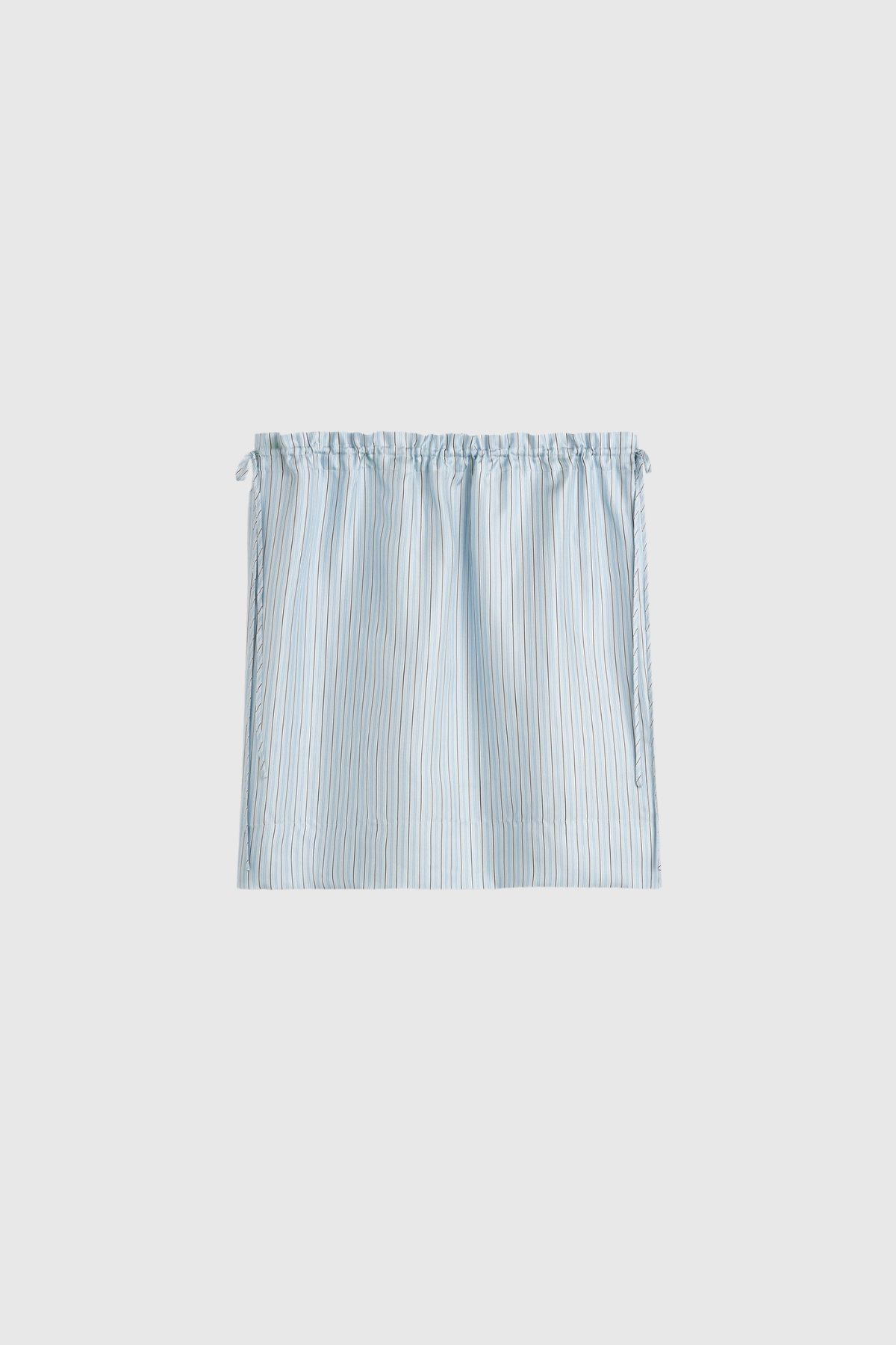 Ferdie Stripe Drawstring Mini Skirt In Baby Blue