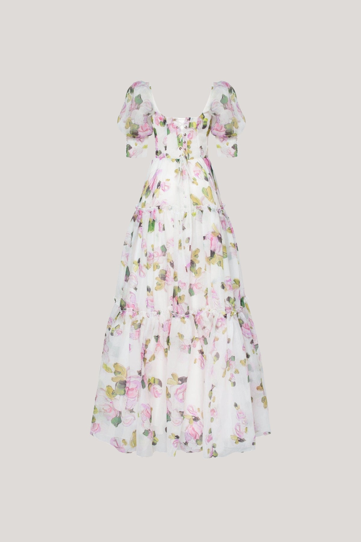Ferdowsi Puff Sleeve Floral Maxi Dress