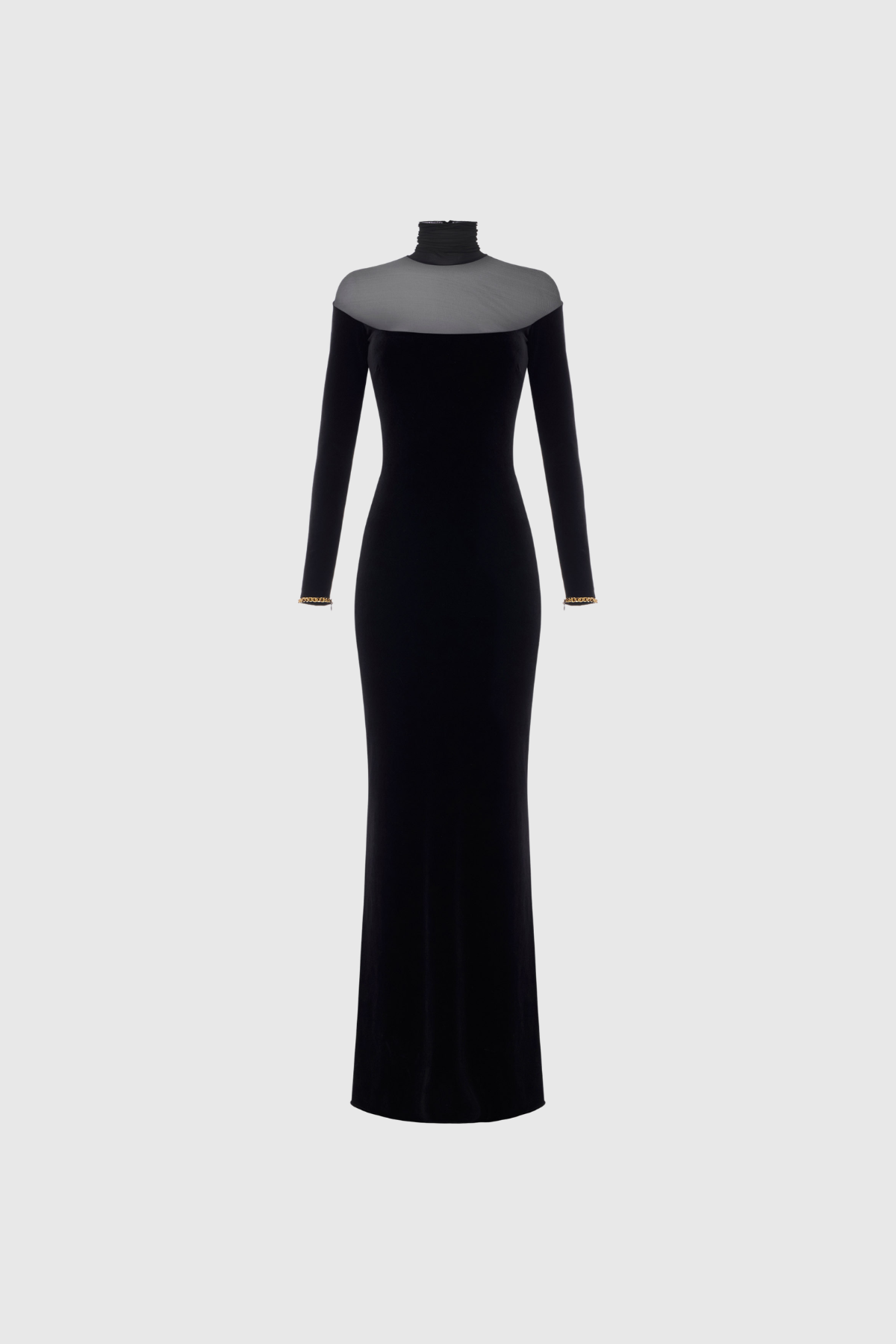 Galateia High Neck Mesh Maxi Dress