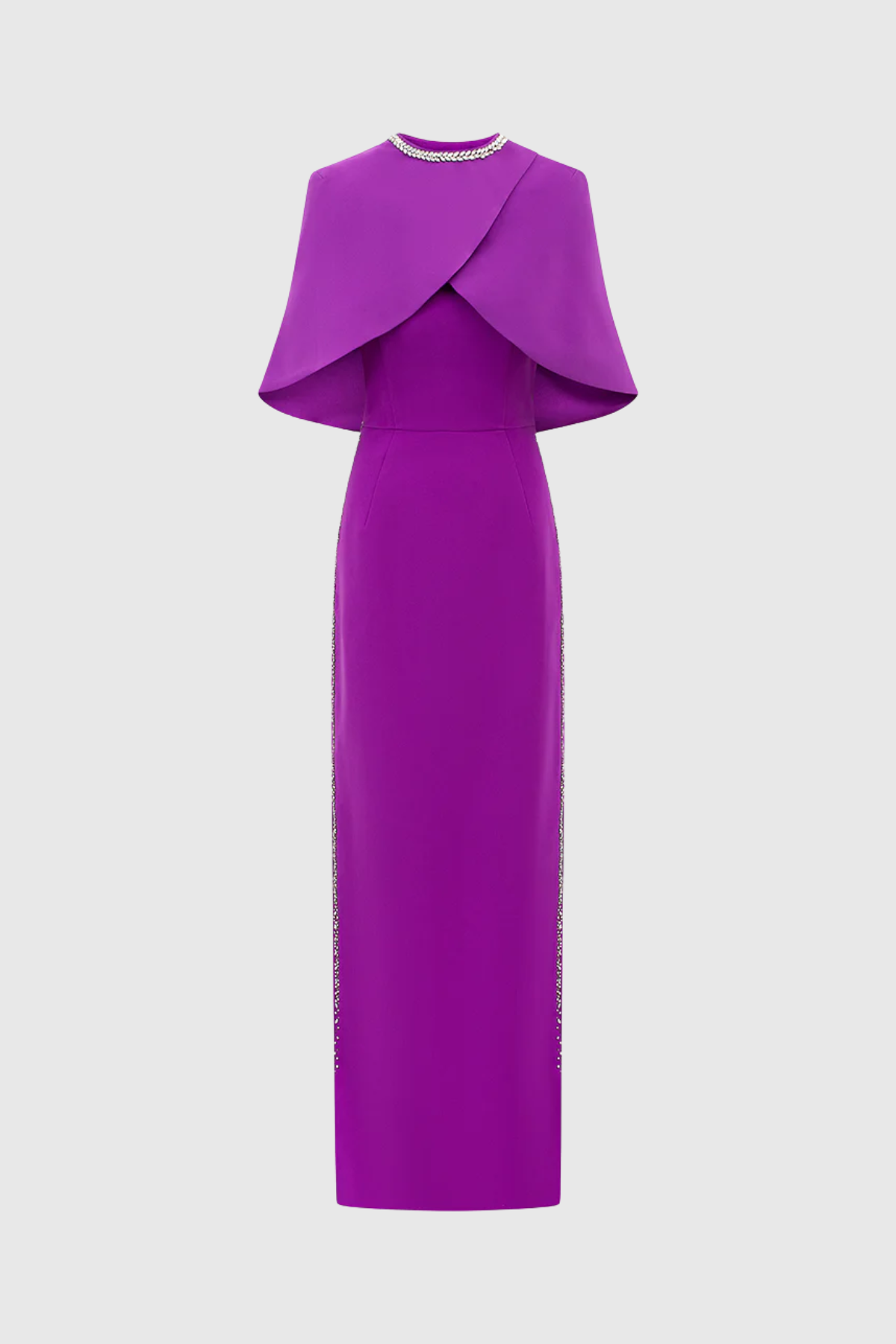 Dusan Rhinestone Shawl Maxi Dress