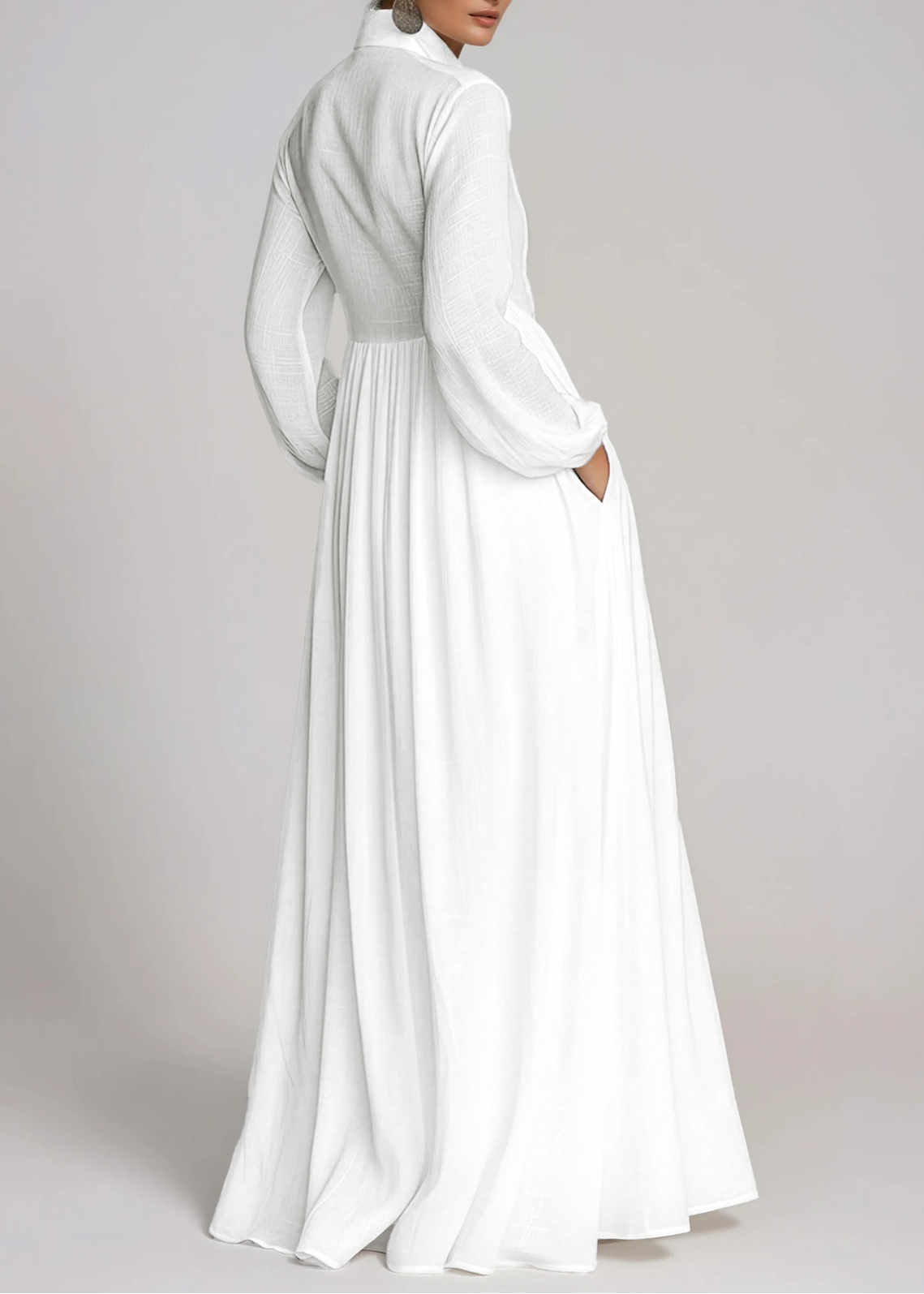 Flaithri Plunge Ruch Maxi Dress
