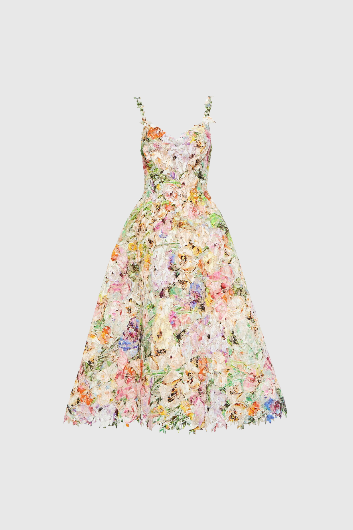 Flaminius Spaghetti Floral Midi Dress