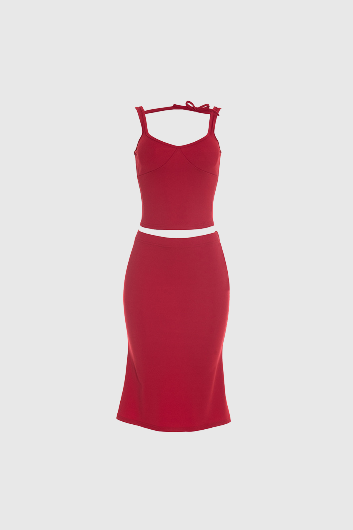 Florianus Sleeveless Bow Skirt Set