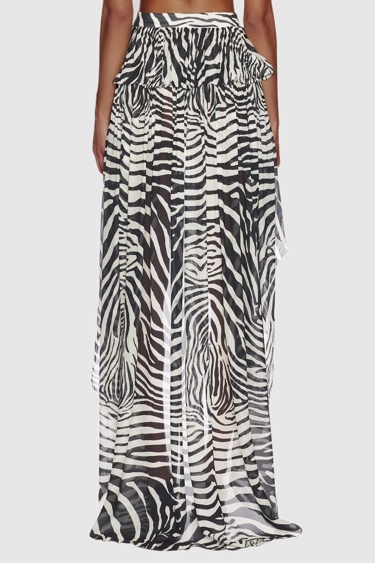 Flavius Off Shoulder Zebra Print Skirt Set