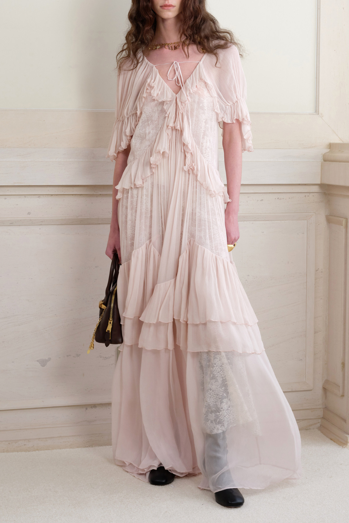 Folke Ruffle Tiered Maxi Dress