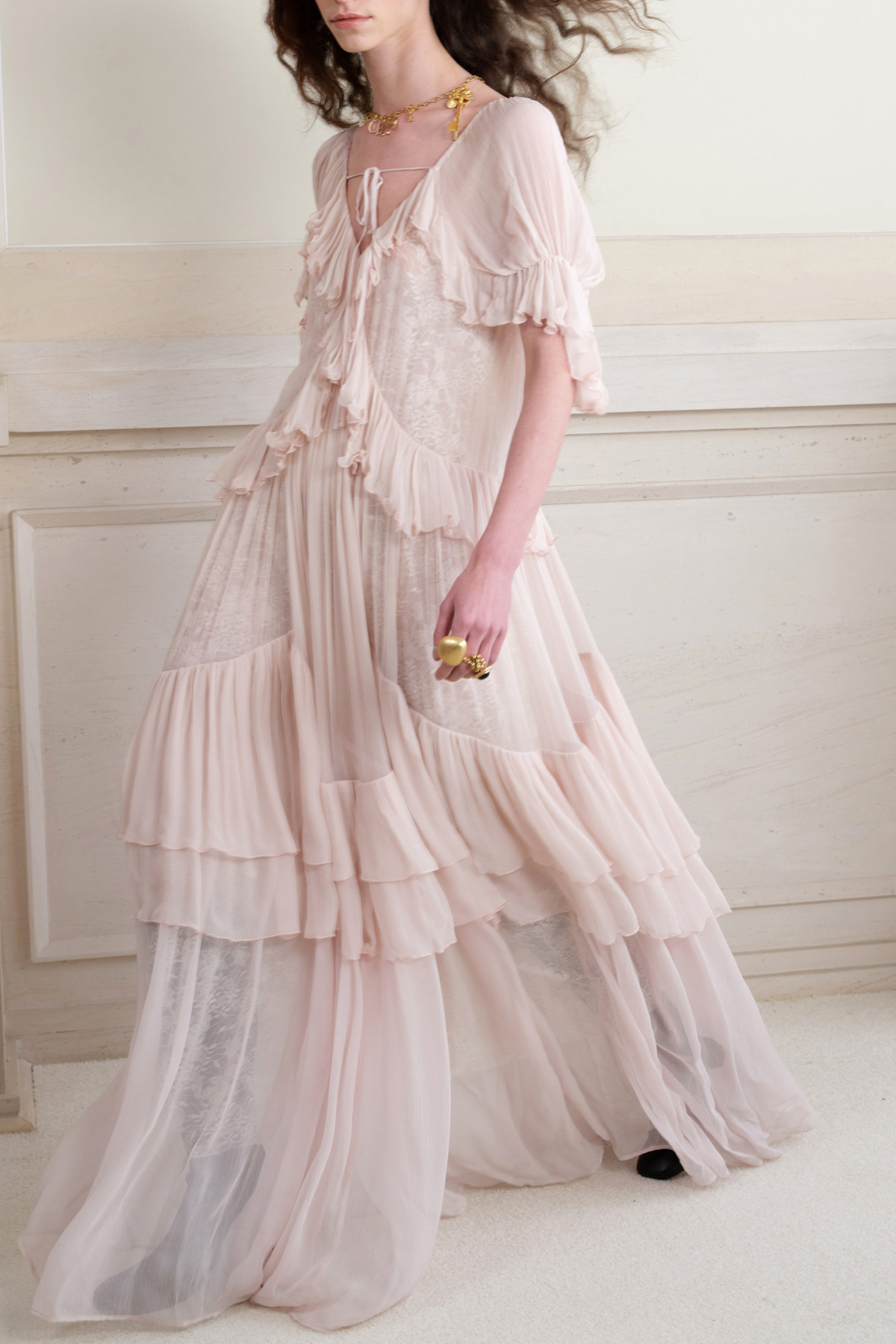 Folke Ruffle Tiered Maxi Dress
