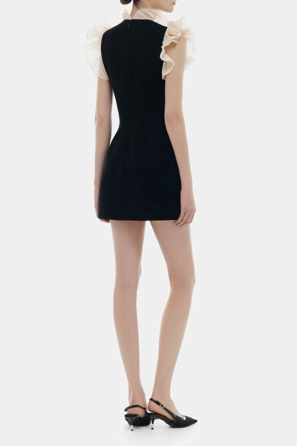 Foster Plunge Ruffle Mini Dress