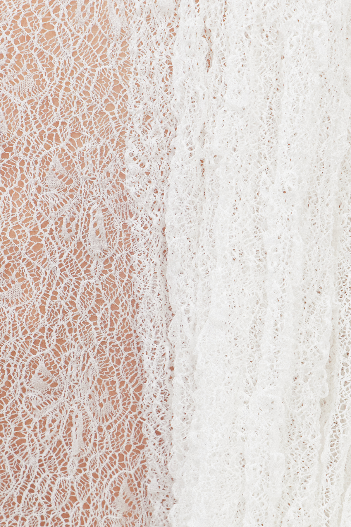 Iakobos Mesh Draped Ruffle Mini Dress