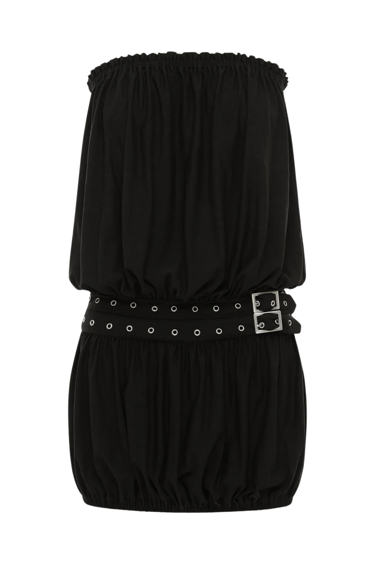 Kachiri Eyelet Draped Mini Dress