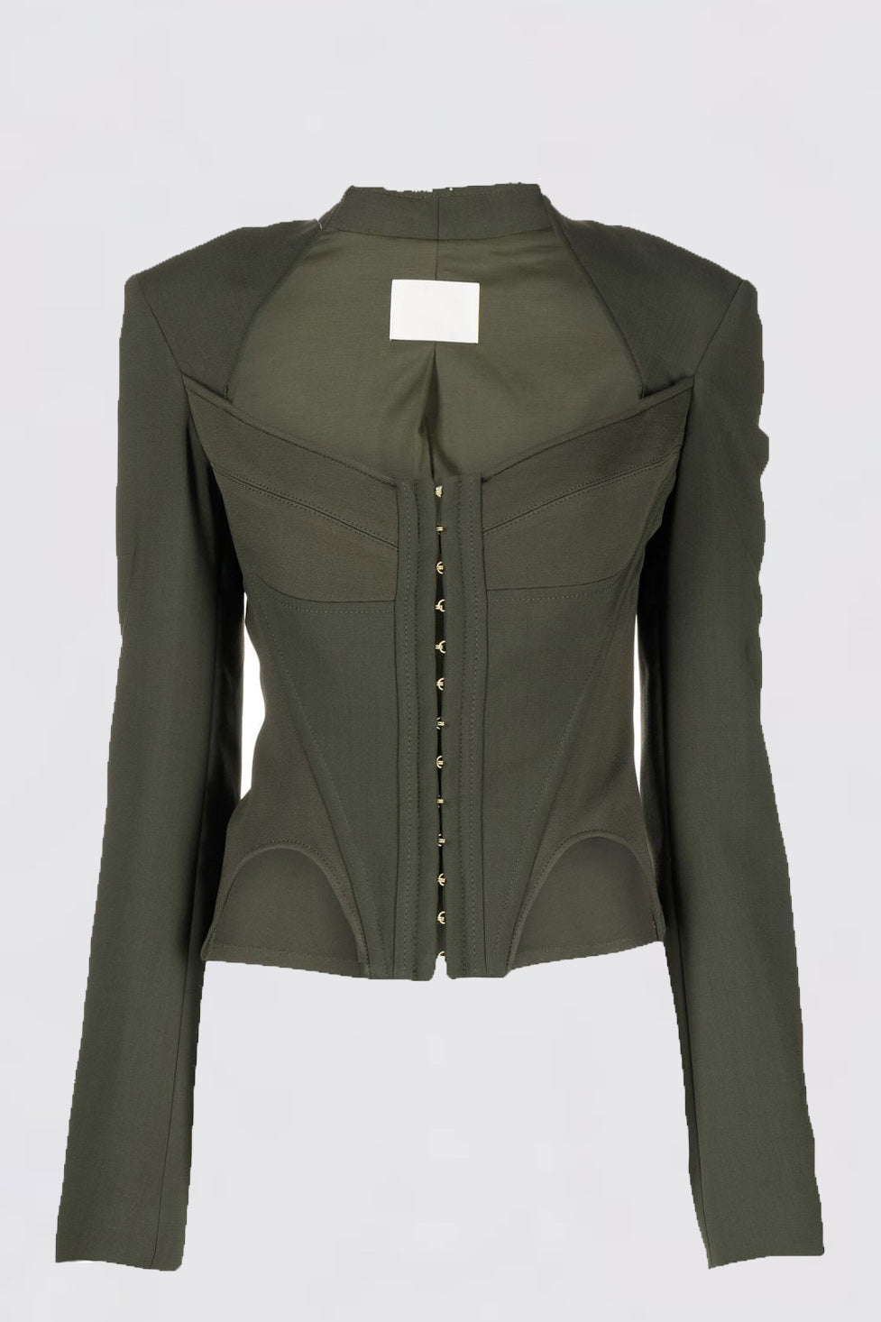 Viveka Long Sleeve Bustier Blazer In Green