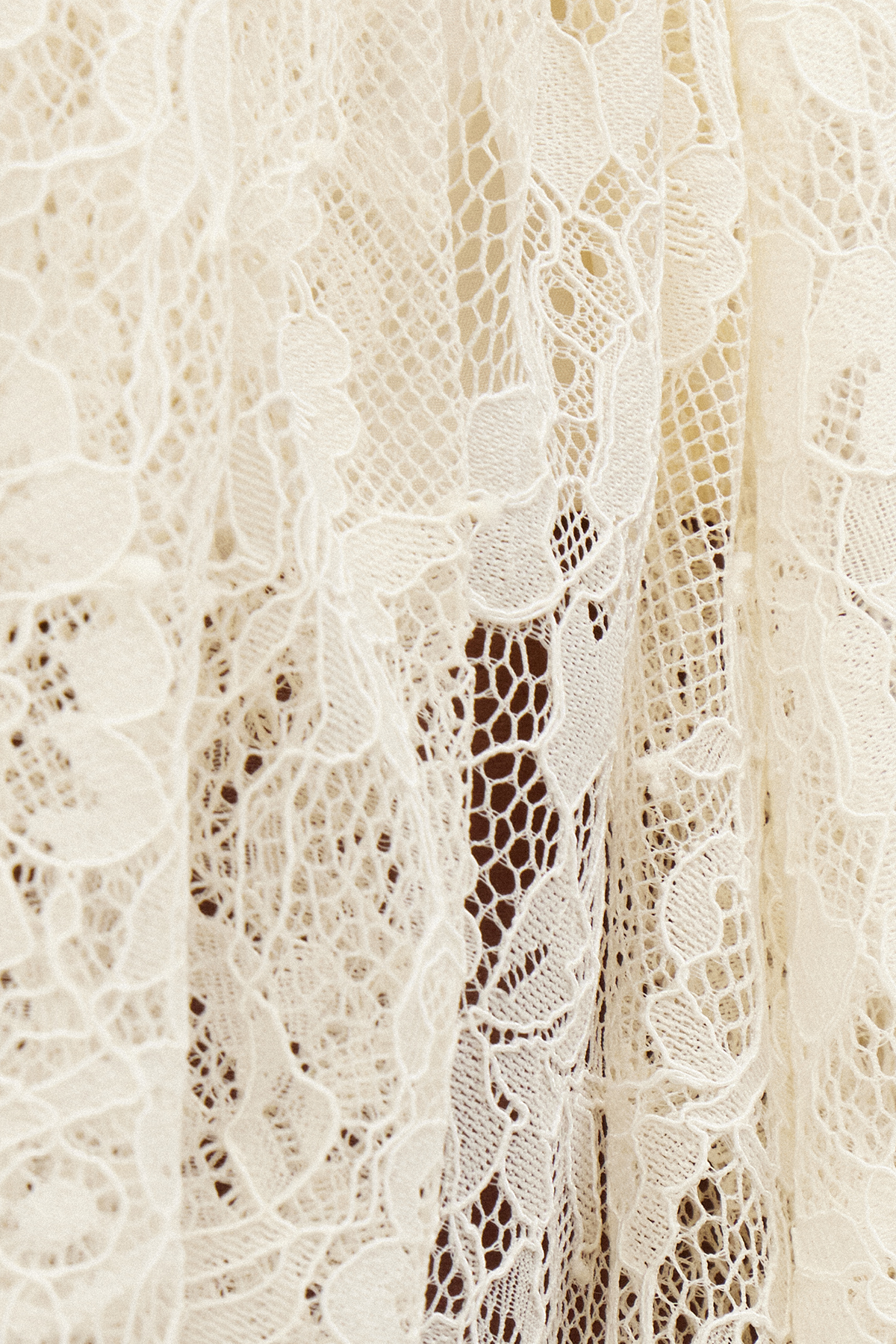 Janez V Neck Lace Ruffle Top