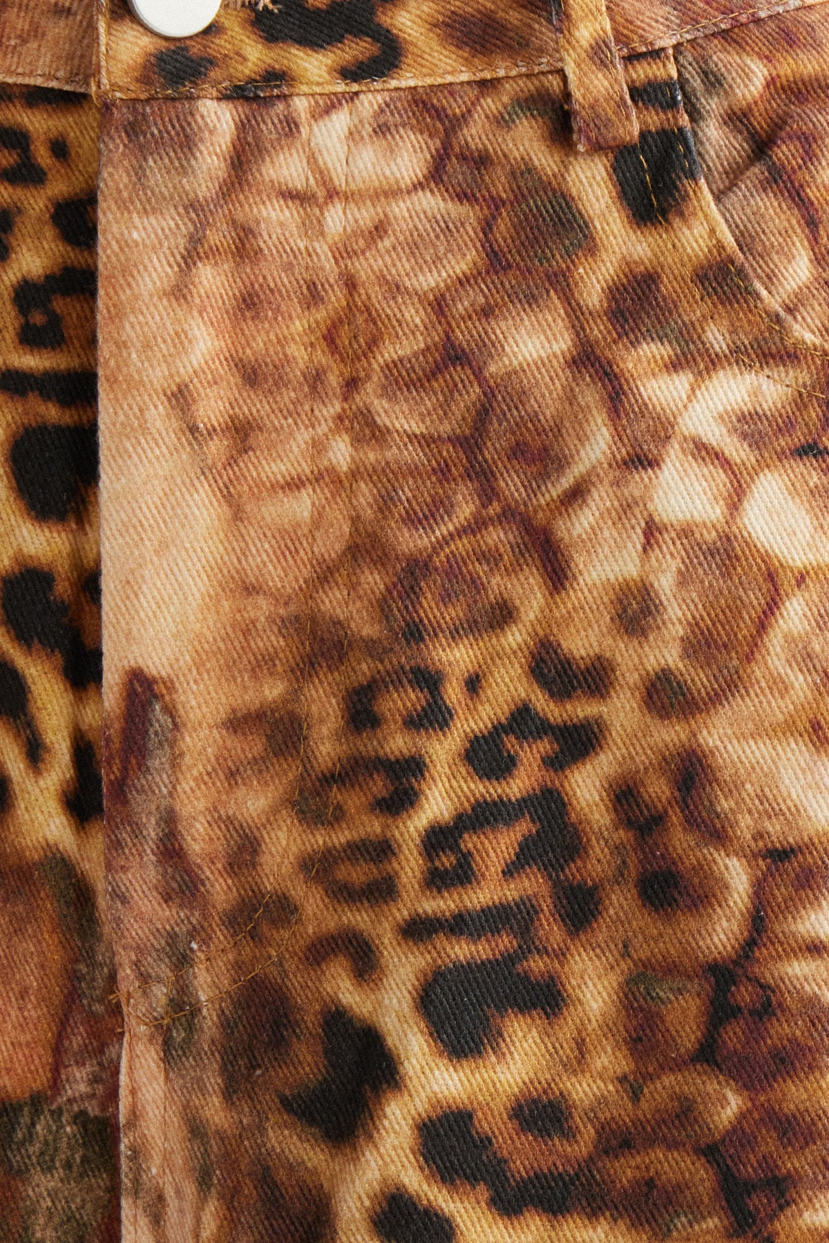 Indah Leopard Wide Leg Jeans
