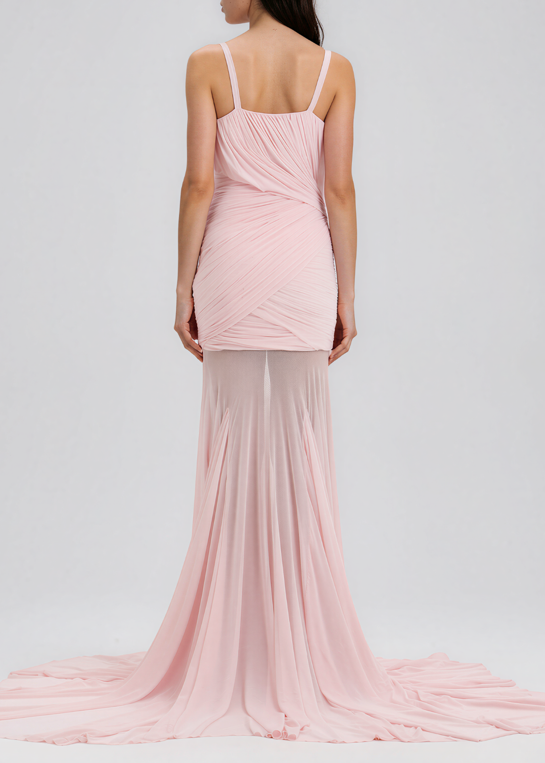 Kayla Ruch Mesh Flared Maxi Dress