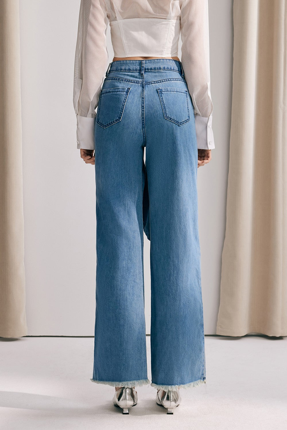 Tosca Belt Patchwork Jeans