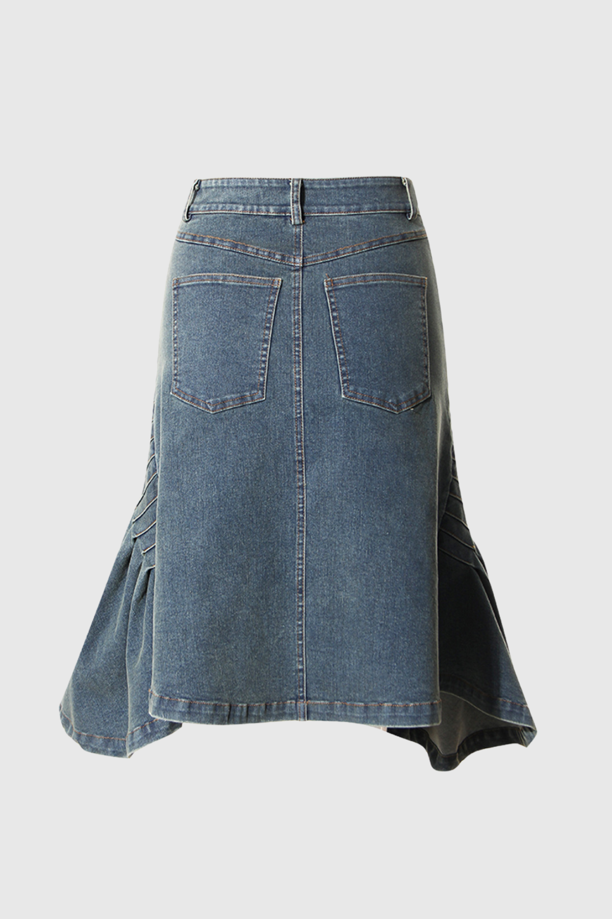 Eunice Ruffle Denim Skirt