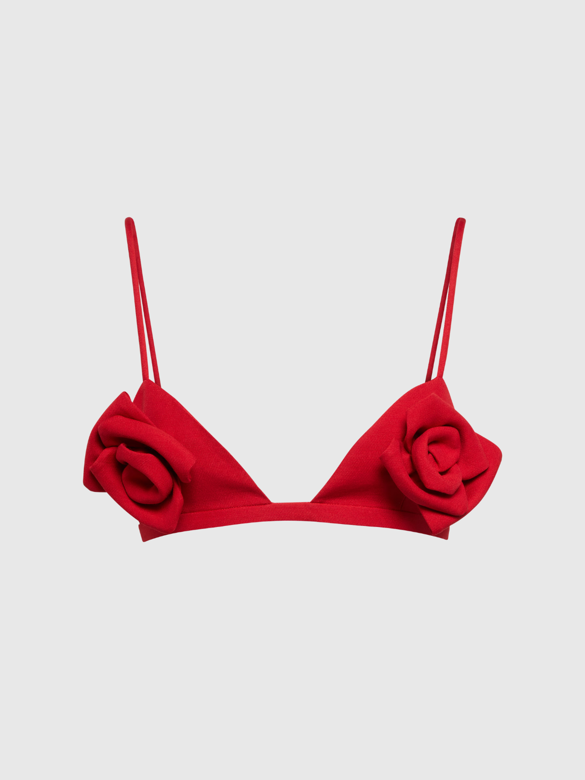 Nydia Spaghetti Flower Top In Red