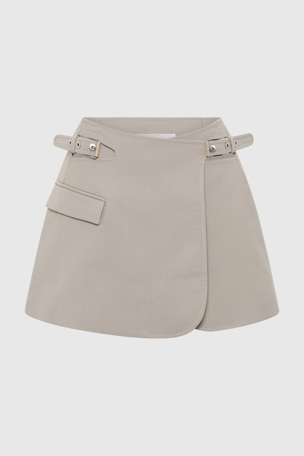 Fen Hollow Mini Skirt In Grey