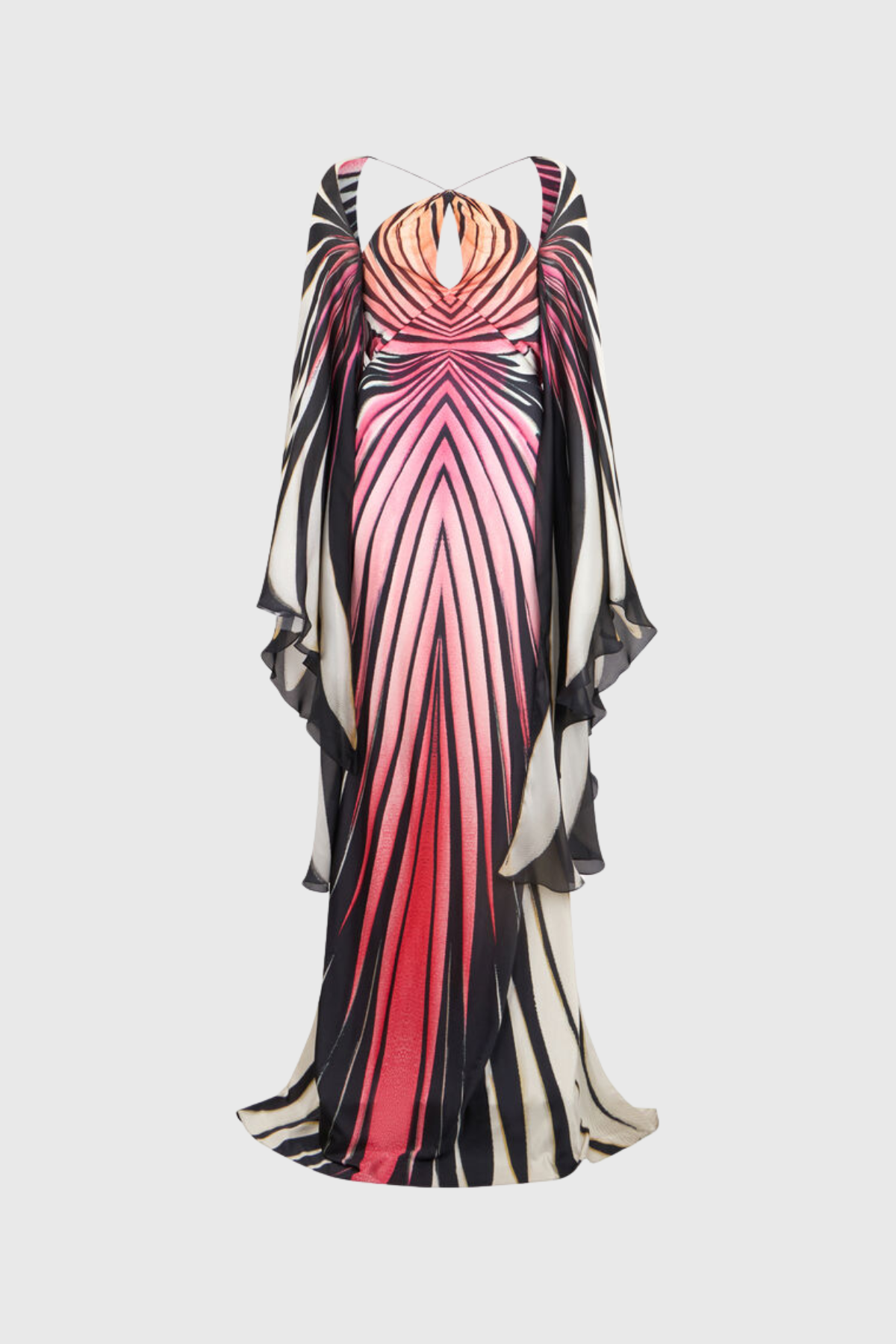 Kender Batwing Sleeve Print Maxi Dress
