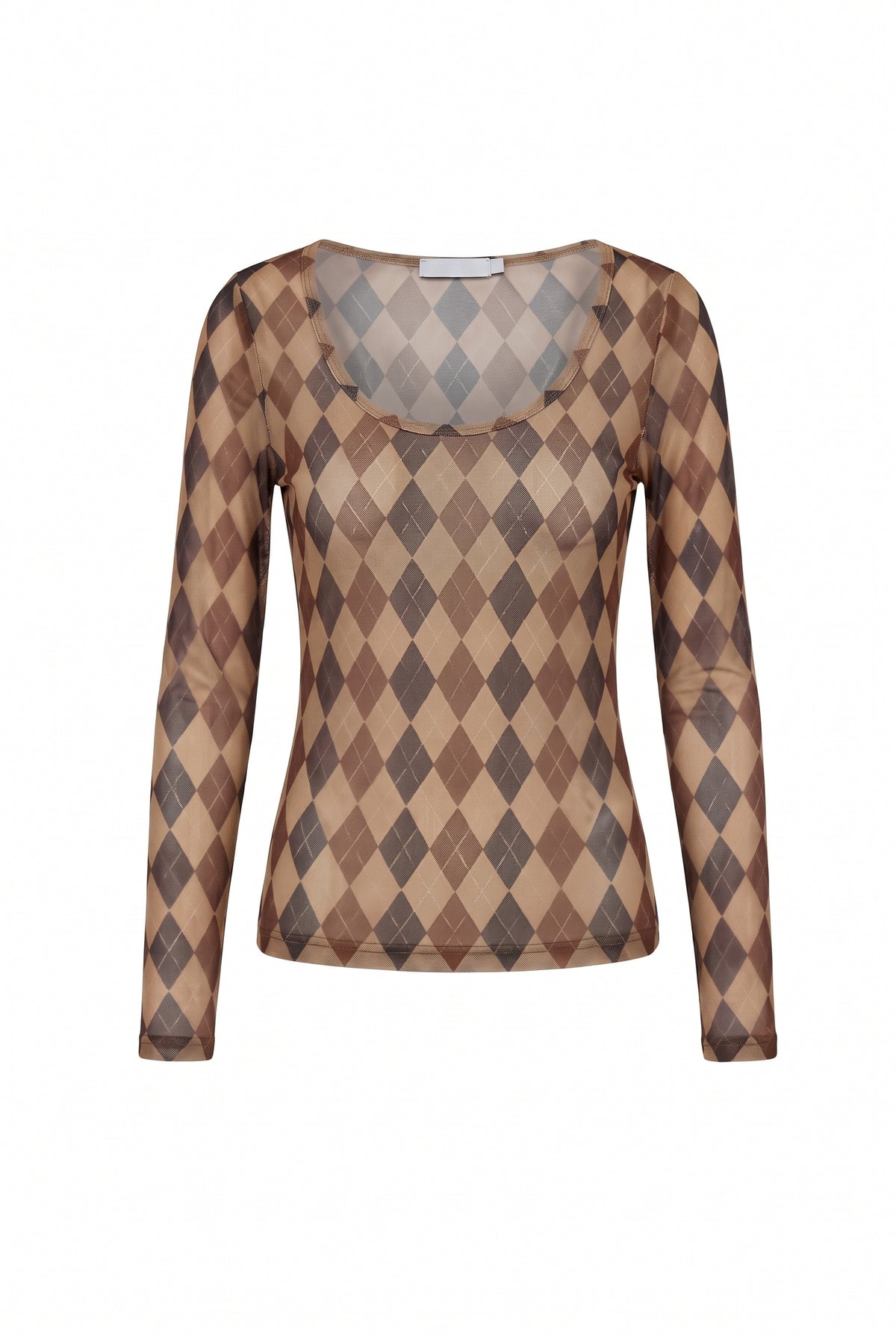Koit Argyle Mesh Top