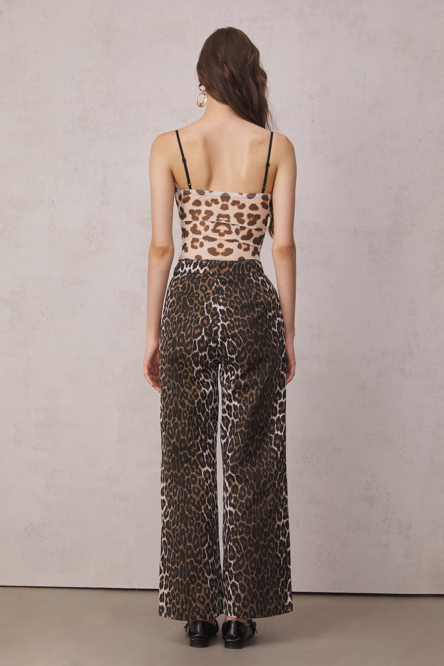 Eckstein High Rise Cotton Leopard Straight Pants