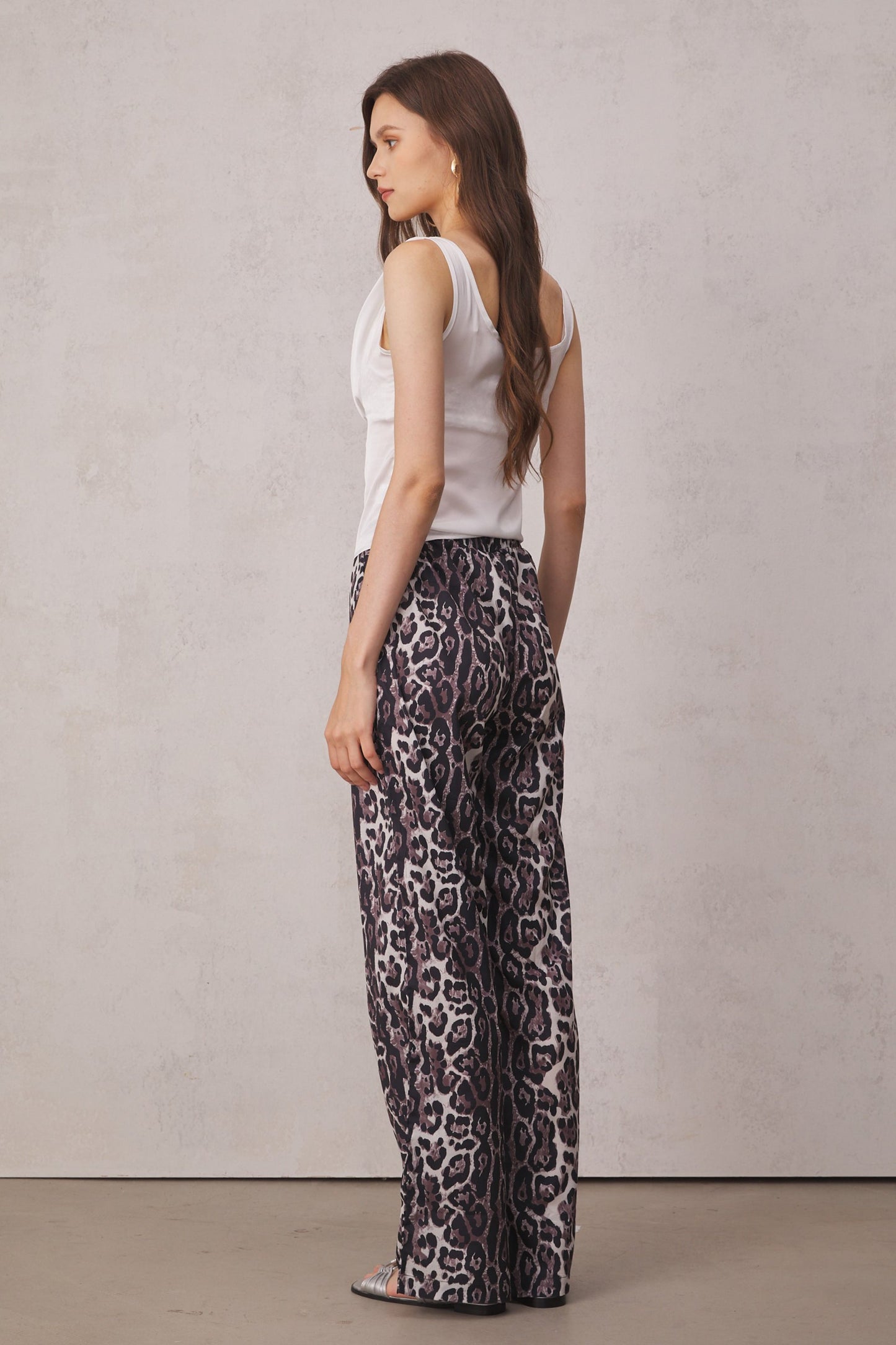 Eckstein Low Rise Leopard Wide Leg Pants