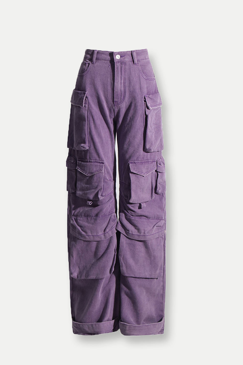 Ebony Cargo Jeans In Purple