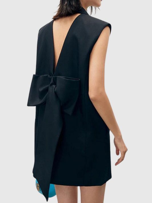 Lucifa Backless Suit Vest Dress