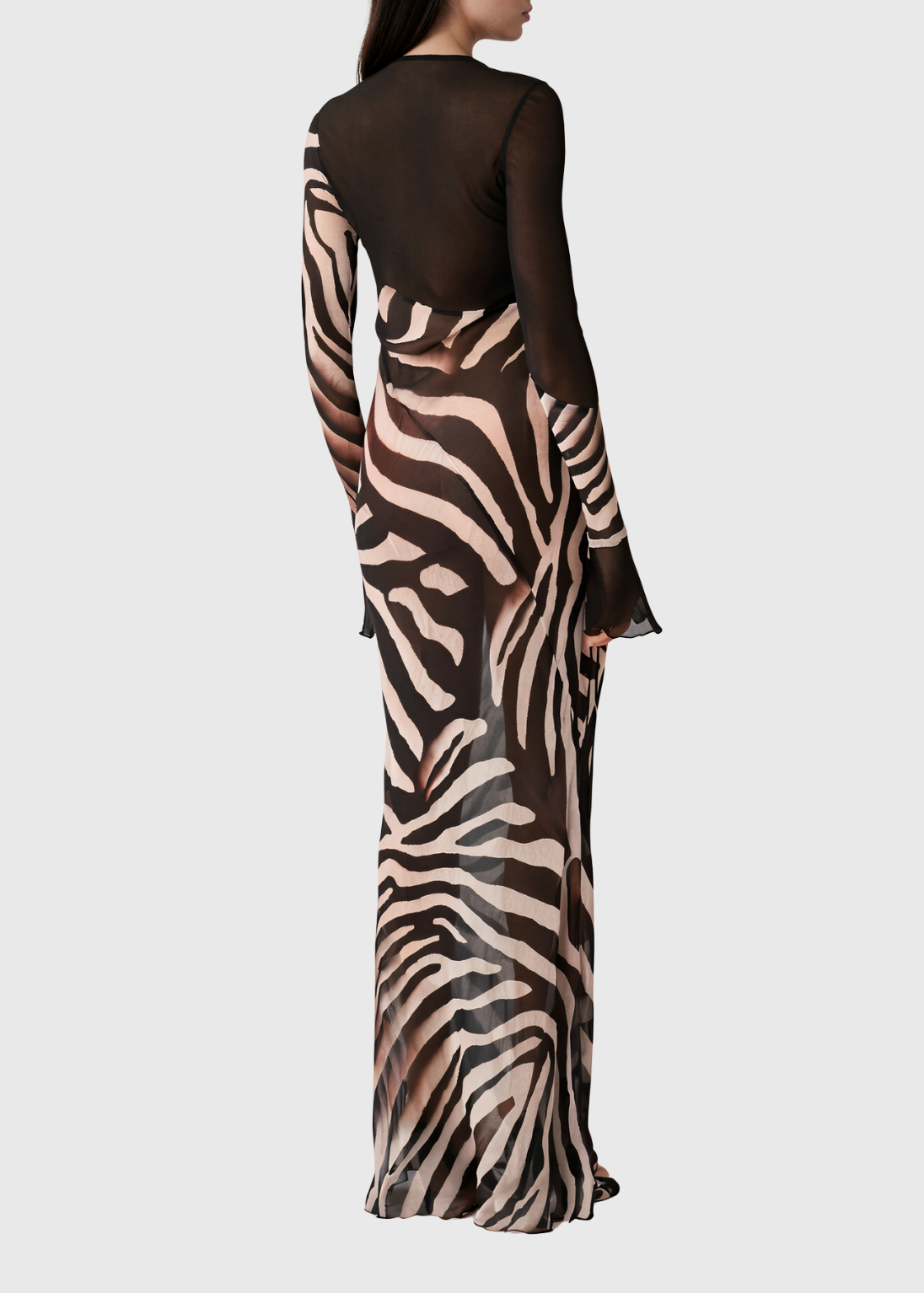 Kosta Print Mesh Maxi Dress