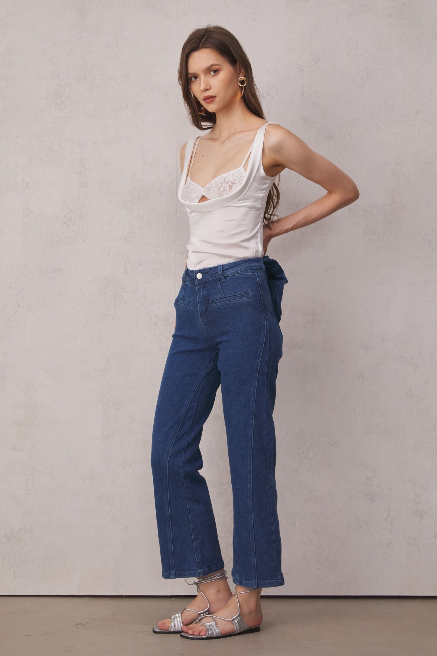 Quill Bow High Rise Jeans