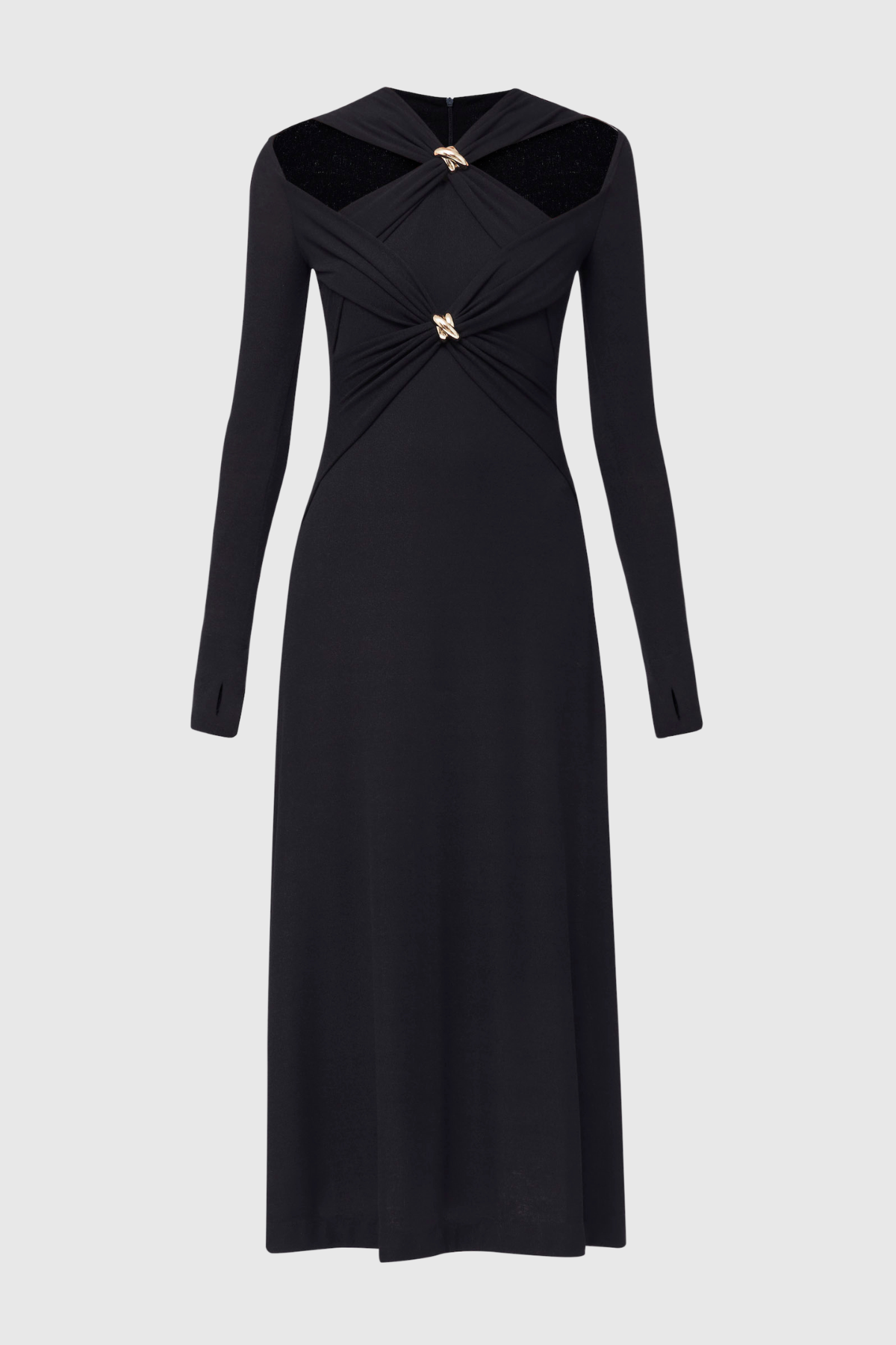 Miracle Cross Maxi Dress In Black