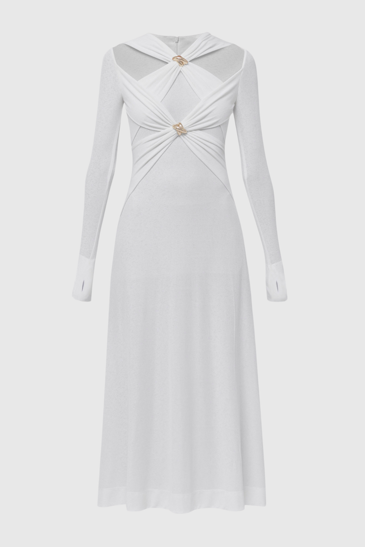 Miracle Cross Maxi Dress In White