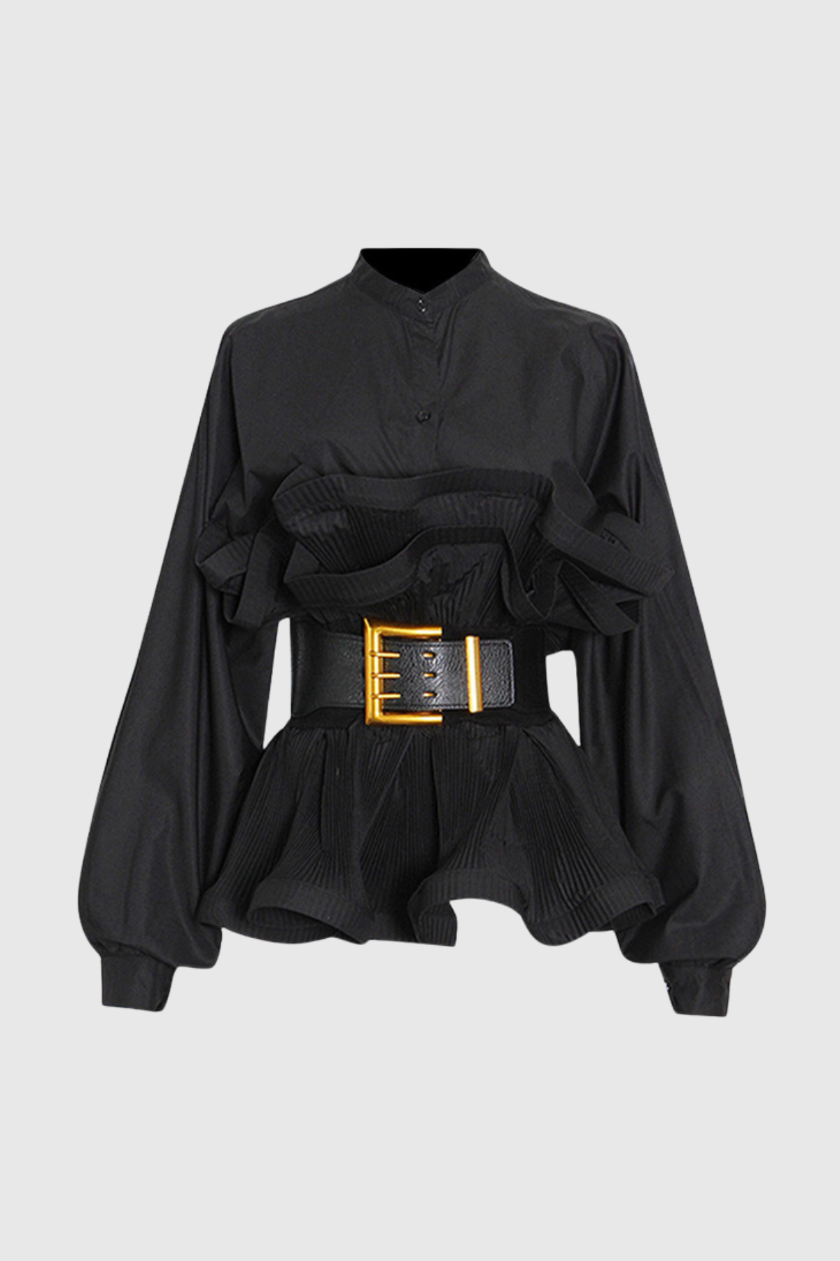 Siesen Buckle Ruffle Ruch Shirt