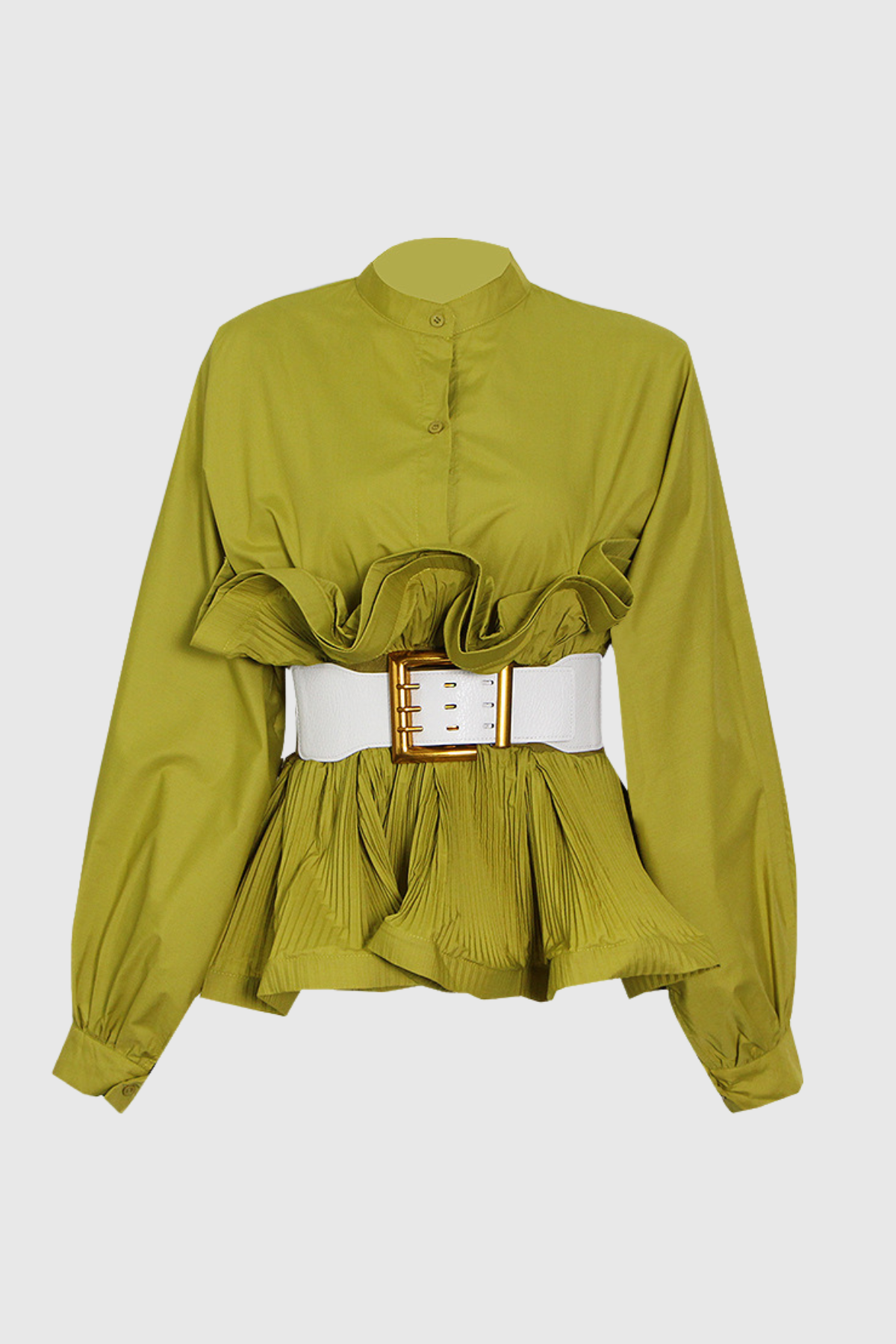 Siesen Buckle Ruffle Ruch Shirt