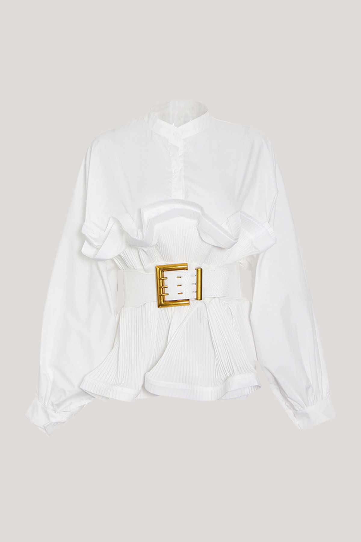 Siesen Buckle Ruffle Ruch Shirt